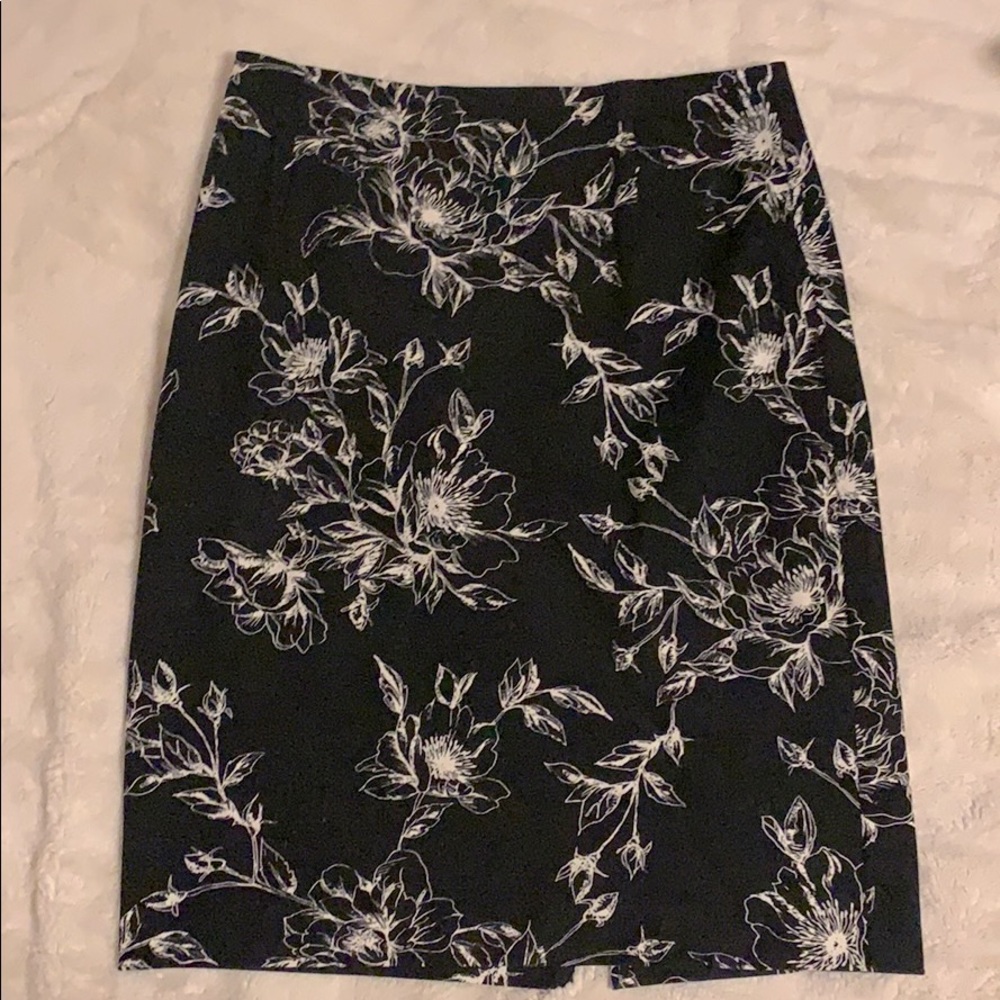 WHBM Floral Pencil Skirt